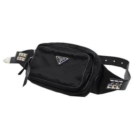 prada studded bum bag|Prada bum bag women's.